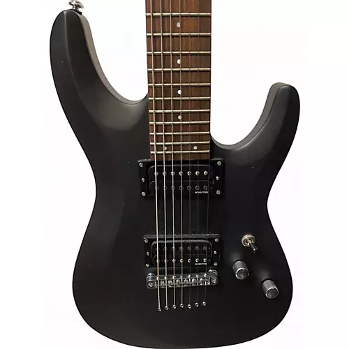 Used Schecter Guitar Research C7  Black Solid Body Electric Guitar Black