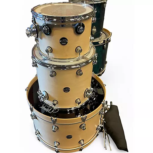 Used DW 3 Piece Performance Series Natural satin Drum Kit Natural satin