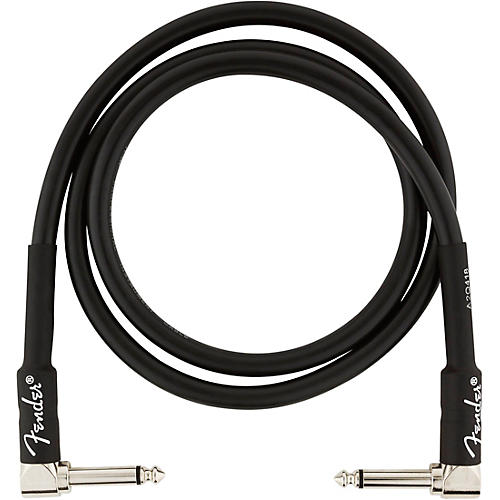 Fender Professional Series Angle to Angle Instrument Cable 1 ft. Black
