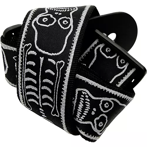 D'Addario Joe Satriani Nylon Guitar Strap Black/Red/Green Snakes Mosaic