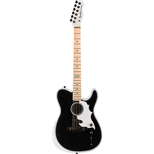 Fender Jack White Signature Triplesonic Limited-Edition Acoustasonic Telecaster Acoustic-Electric Guitar Arctic White