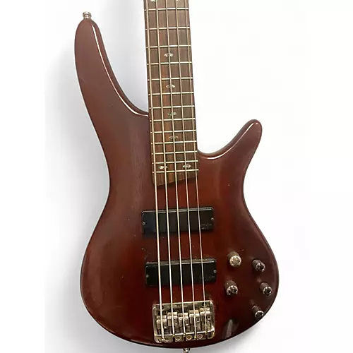 Used Ibanez SR505 5 String Walnut Electric Bass Guitar Walnut