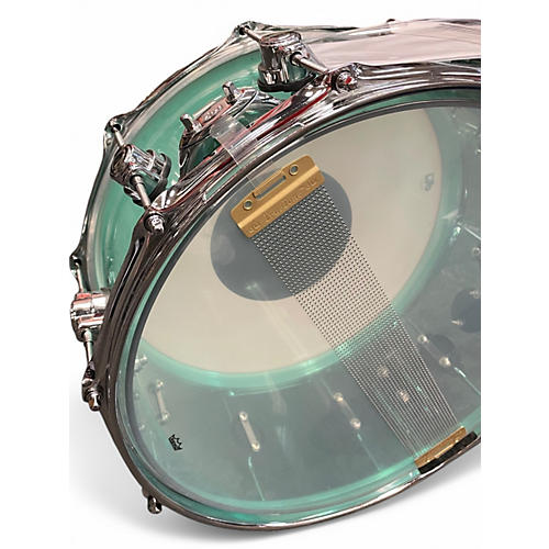 Used DW 6.5X14 Design Series Acrylic Snare Sea Glass Drum Sea Glass 15