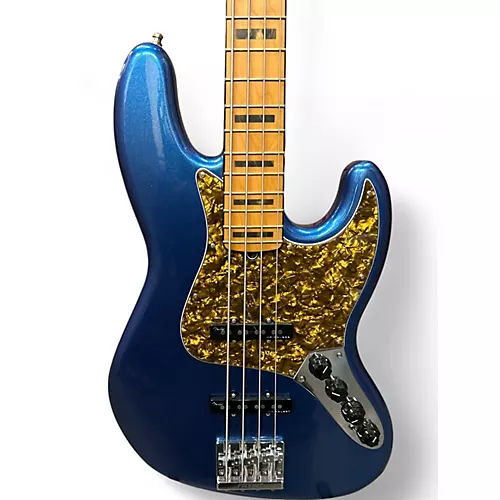 Used 2021 Fender American Ultra Jazz Bass Blue Electric Bass Guitar Blue