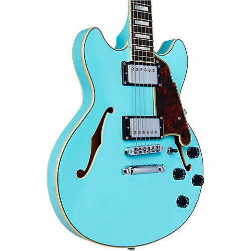 D'Angelico Premier Mini DC Semi-Hollow Electric Guitar Sky Blue