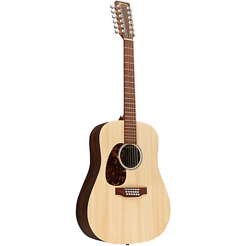 Martin DX2E 12-String X Series Rosewood Left-Handed Dreadnought Acoustic-Electric Guitar Natural
