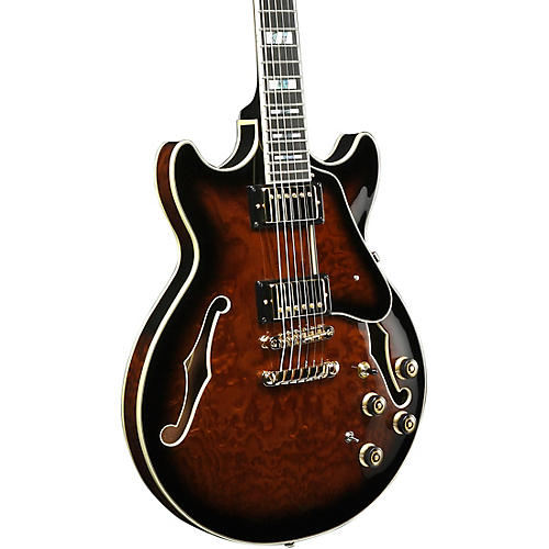 Ibanez AM153QA Artstar Series Electric Guitar Dark Brown Sunburst