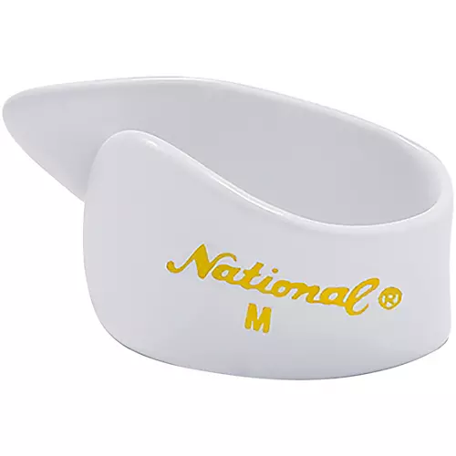 D'Addario National Thumb Pick, Medium White Celluloid 4-Pack