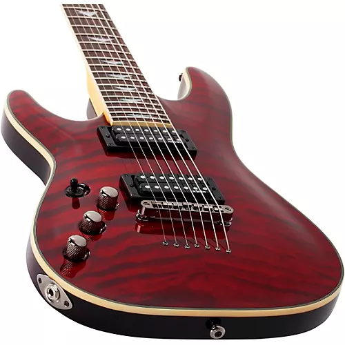 Schecter Guitar Research Omen Extreme-7 Left-Handed Electric Guitar Black Cherry