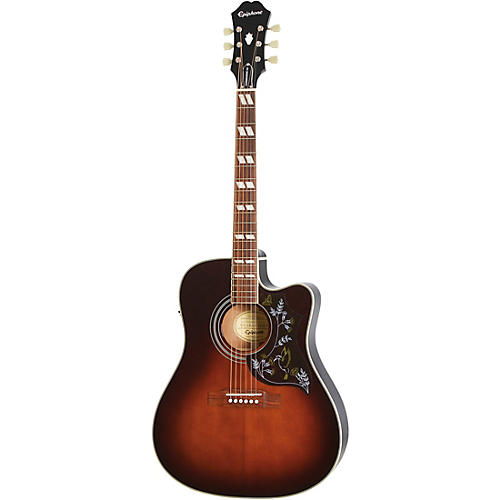 Epiphone Hummingbird EC Studio Limited-Edition Acoustic-Electric Guitar Tobacco Sunburst