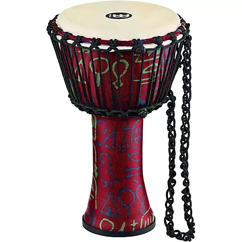 MEINL Rope Tuned Djembe with Synthetic Shell and Goat Skin Head 10 in. Pharaoh's Script
