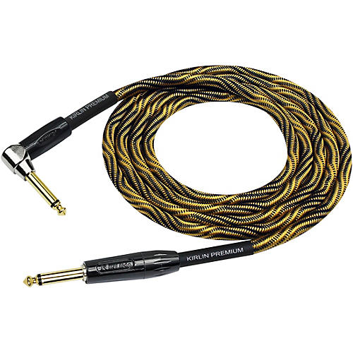 Kirlin IWB Black/Gold Woven Instrument Cable 1/4