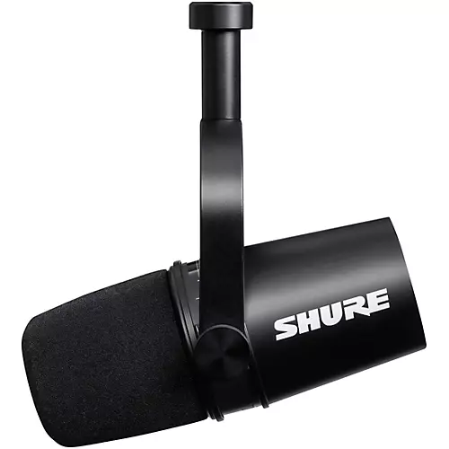Shure Shure Deluxe Articulating Desktop Mic Boom Stand with Black MV7 Microphone