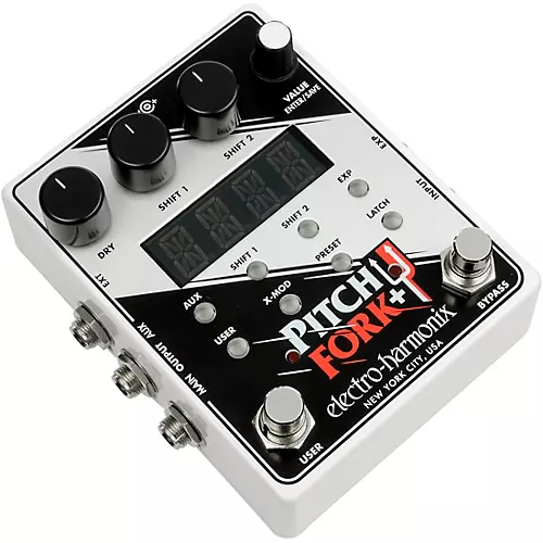 Electro-Harmonix Pitch Fork+ Polyphonic Pitch Shifter Effects Pedal White