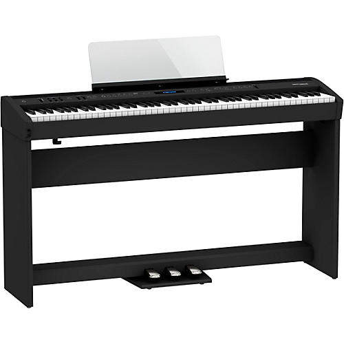 Roland FP-60X Digital Piano With Matching Stand and Pedalboard White