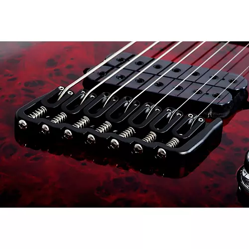 Schecter Guitar Research Omen Elite-7 MS Electric Guitar See-Thru Blue Burst