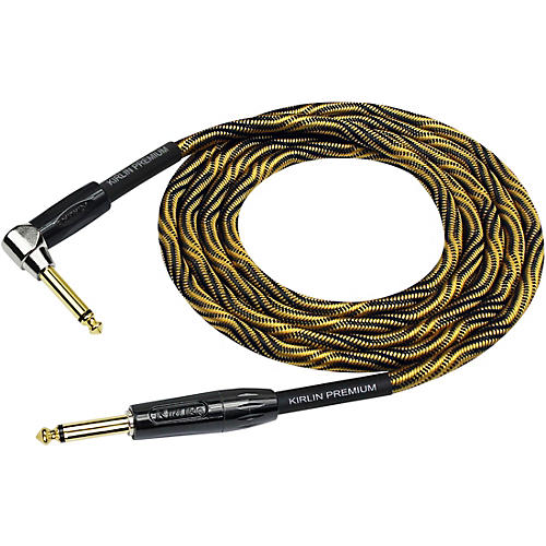 Kirlin IWB Black/Gold Woven Instrument Cable 1/4