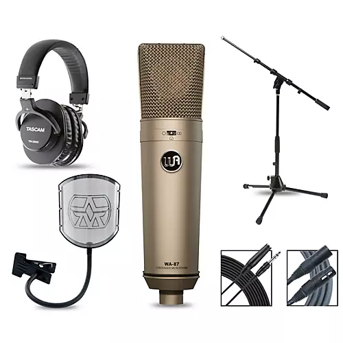 Warm Audio WA-87 Complete Package with Tascam TH-200X Studio Headphones