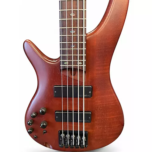 Used Ibanez SR505 5 String Burgundy Electric Bass Guitar Burgundy