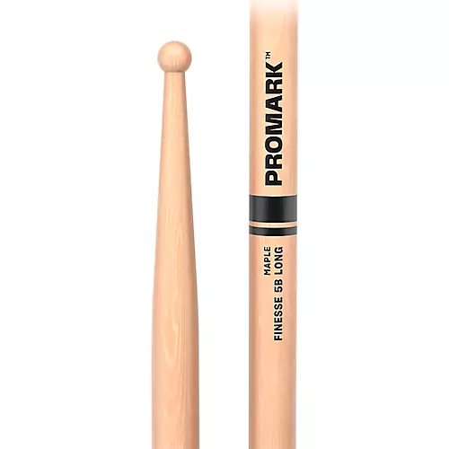 Promark Finesse Maple Long Round Tip Drum Stick 2B Wood
