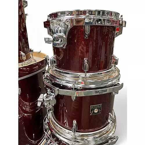 Used TAMA 6 Piece Superstar Classic Red Sparkle Drum Kit Red Sparkle