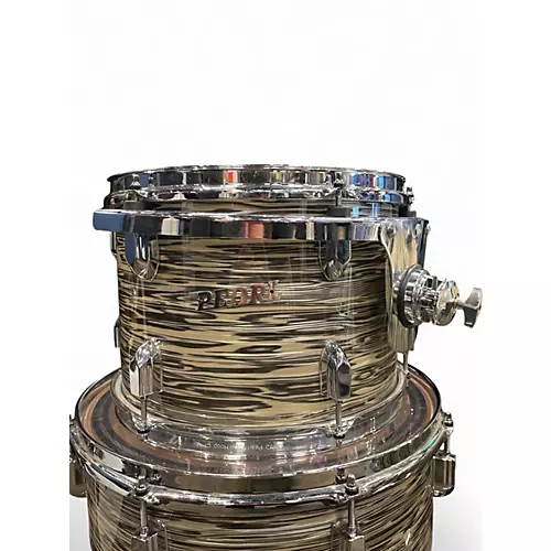 Used Pearl 3 Piece RESIDENT DELUXE 75TH ANNIVERSARY ZEBRA Drum Kit ZEBRA