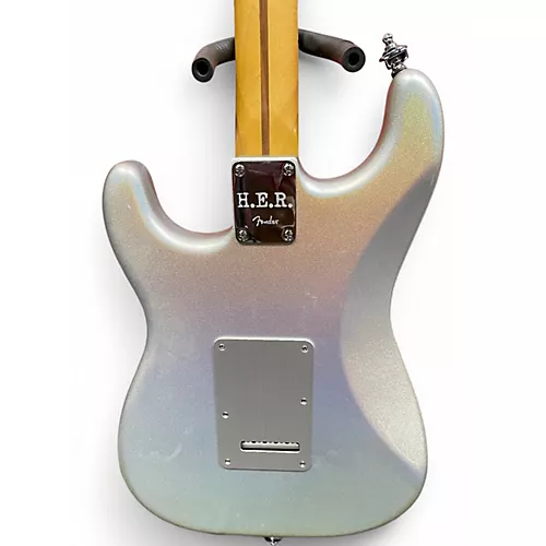 Used Fender H.E.R. Stratocaster Chrome Glow Solid Body Electric Guitar Chrome Glow