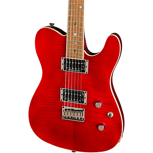 Fender Special-Edition Custom Telecaster FMT HH Electric Guitar Transparent Crimson