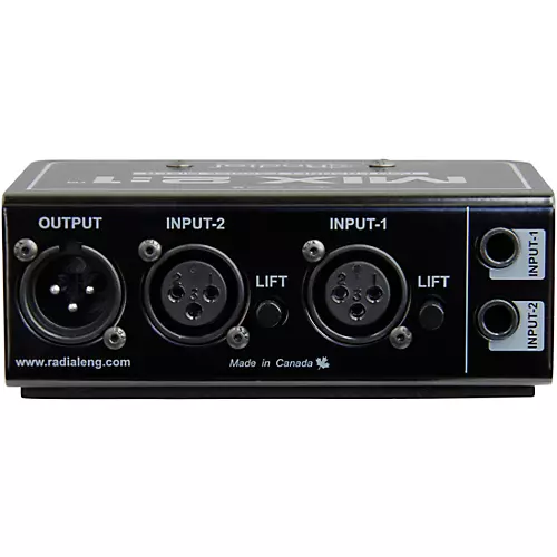 Radial Engineering MIX 2:1 Two Channel Audio Combiner & Mixer