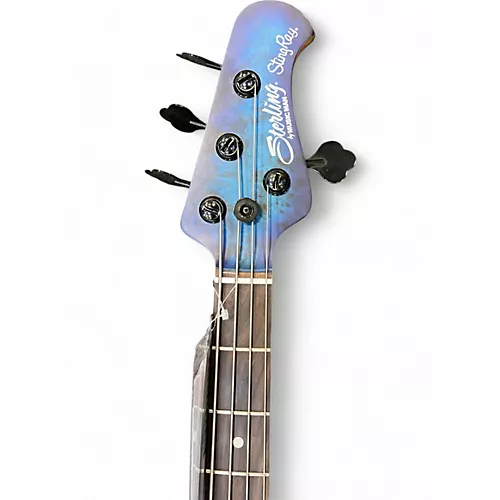 Used Sterling by Music Man sting ray neptune blue satin Electric Bass Guitar neptune blue satin