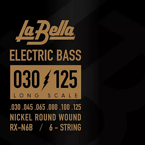 LaBella Rx Series Nickel 6-String Electric Bass Strings 30 - 125