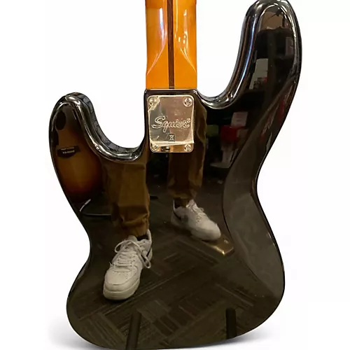 Used Squier Classic Vibe 70s Jazz Bass Black Electric Bass Guitar Black