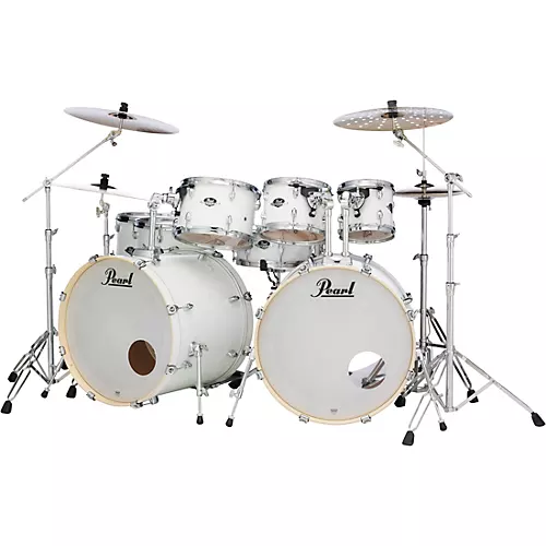 Pearl Export Double Bass 8-Piece Drum Set Pure White