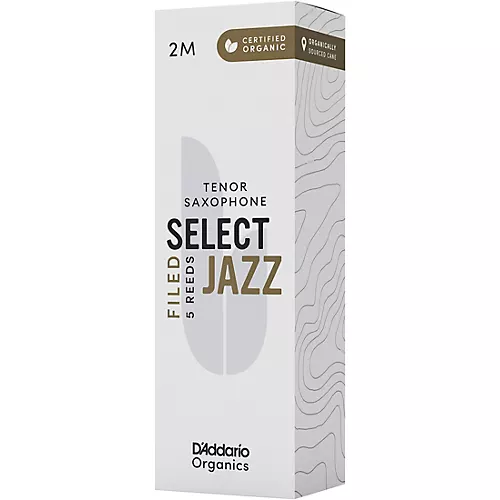 D'Addario Woodwinds Select Jazz, Tenor Saxophone Reeds - Filed,Box of 5 4H
