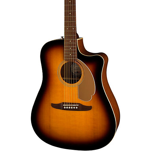 Fender California Redondo Player Acoustic-Electric Guitar Candy Apple Red