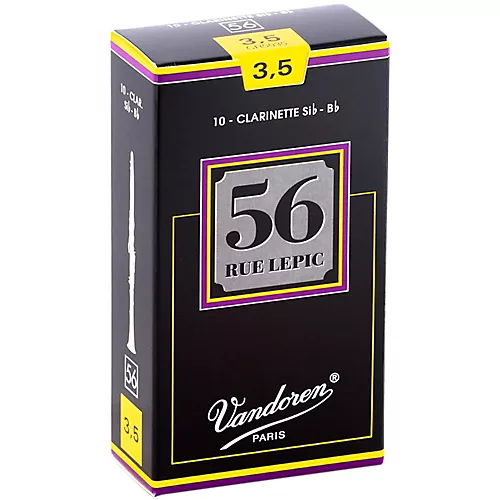 Vandoren 56 rue Lepic Bb Clarinet Reeds Strength 3.5+ Box of 10