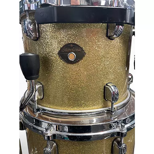 Used TAMA 6 Piece Starclassic Performer Vegas Gold Drum Kit Vegas Gold
