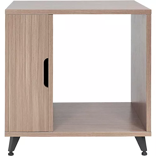 Gator GFW-ELITESIDECAR Elite Furniture Series Rolling Rack Sidecar Cabinet with Configurable Rack Space & Shelving Dark Walnut