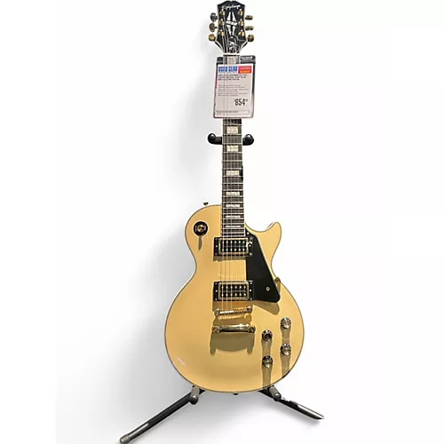 Used 2020s Epiphone Les Paul Custom Antique Ivory Solid Body Electric Guitar Antique Ivory