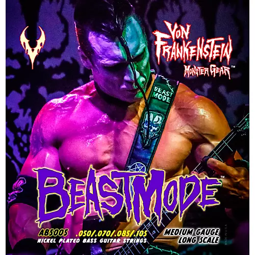 Von Frankenstein Monster Gear BeastMode Nickel Plated Bass Strings Medium (50-105)