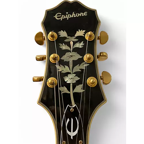 Used Epiphone Sheraton Black Hollow Body Electric Guitar Black