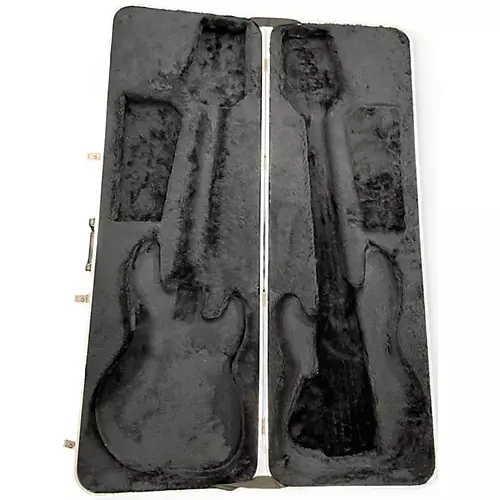 Used Fender American Standard Fretless Precision Bass Black and White Electric Bass Guitar Black and White