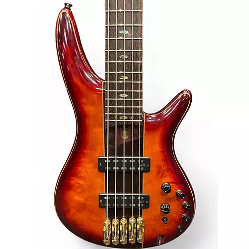 Used Ibanez SR2405 Trans Amber Electric Bass Guitar Trans Amber