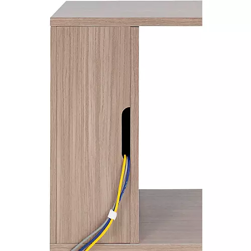 Gator GFW-ELITESIDECAR Elite Furniture Series Rolling Rack Sidecar Cabinet with Configurable Rack Space & Shelving Dark Walnut