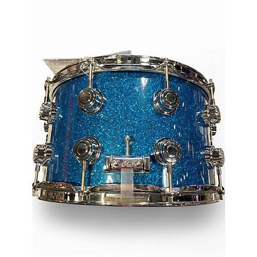 Used DW 8X14 Collector's Series Snare Blue Sparkle Drum Blue Sparkle 18