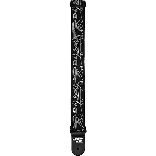 D'Addario Joe Satriani Nylon Guitar Strap Black/Red/Green Snakes Mosaic