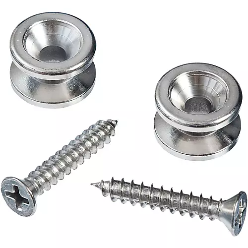 D'Addario Metal Guitar Strap Buttons Black