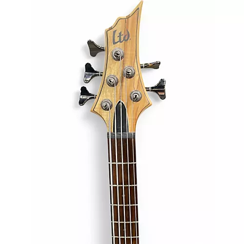 Used ESP LTD B205SM 5 String Natural Electric Bass Guitar Natural