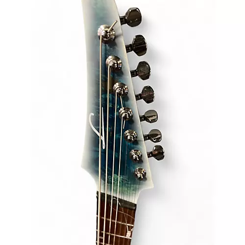 Used Legator N7FOD Multi-Scale 7-String Arctic Blue Burst Solid Body Electric Guitar Arctic Blue Burst