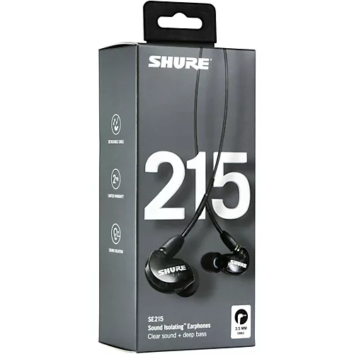 Shure MV7-K USB Microphone and SE215 Earphones Content Creator Bundle Clear